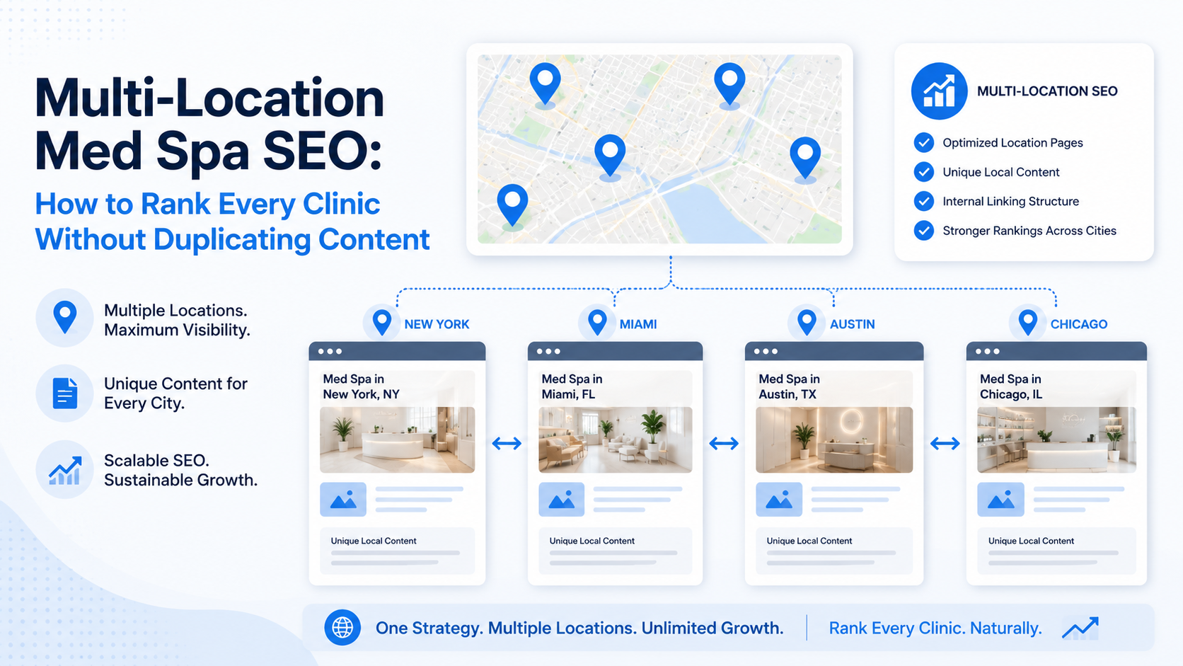 Multi-Location Med Spa SEO: How to Rank Every Clinic Without Duplicating Content article preview by Vistrane